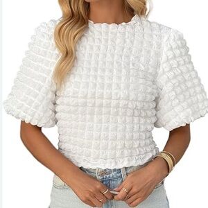 White Checkerboard Top